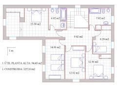 Plano de la Planta Alta del Chalet - PROHERGON