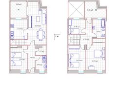 Plano de la Vivienda Unifamiliar-B sita en c/ Alfonso XII N&ordm;7 de Zafra - PROHERGON