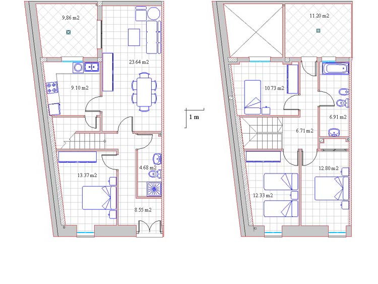 Plano de la vivienda unifamiliar-A sita en C/ Alfonso XII n&ordm;7 de Zafra - PROHERGON