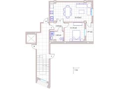Plano de los Apartamentos de una Habitaci&oacute;n - PROHERGON