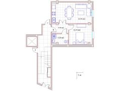 Plano del Apartamento de una Habitaci&oacute;n - PROHERGON